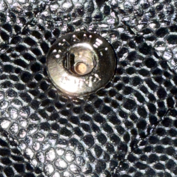 CHANEL Black Quilted Jumbo Leather Flap Shoulder Bag with Chain Strap- Caviar - Picture 11 of 12